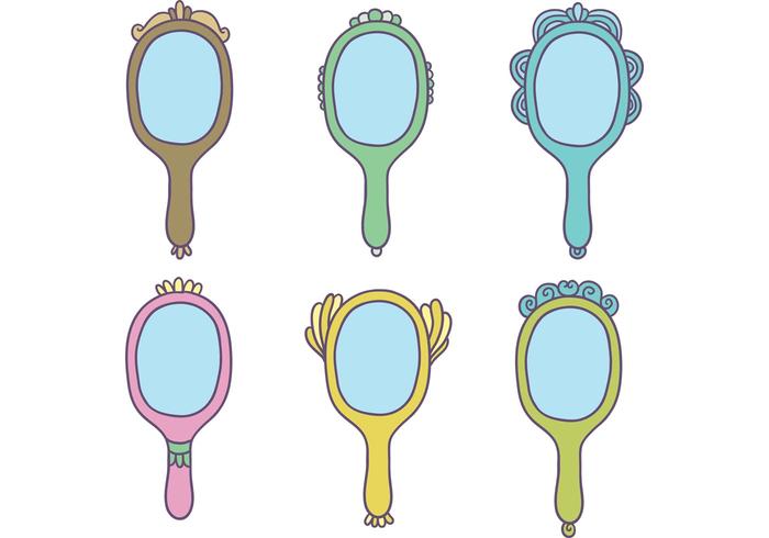 Gratis Vintage Hand Mirror Vectors