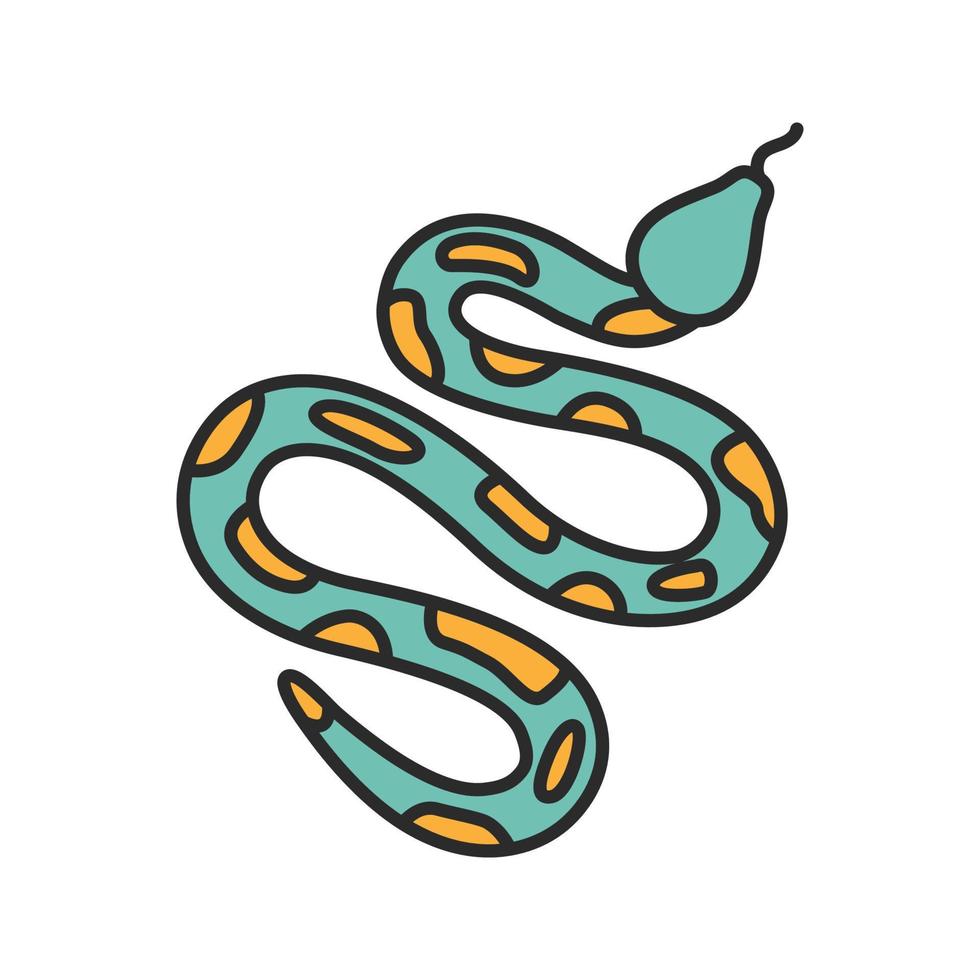 Python-Farbsymbol. Schlange. Boa Constrictor. isolierte Vektorillustration vektor