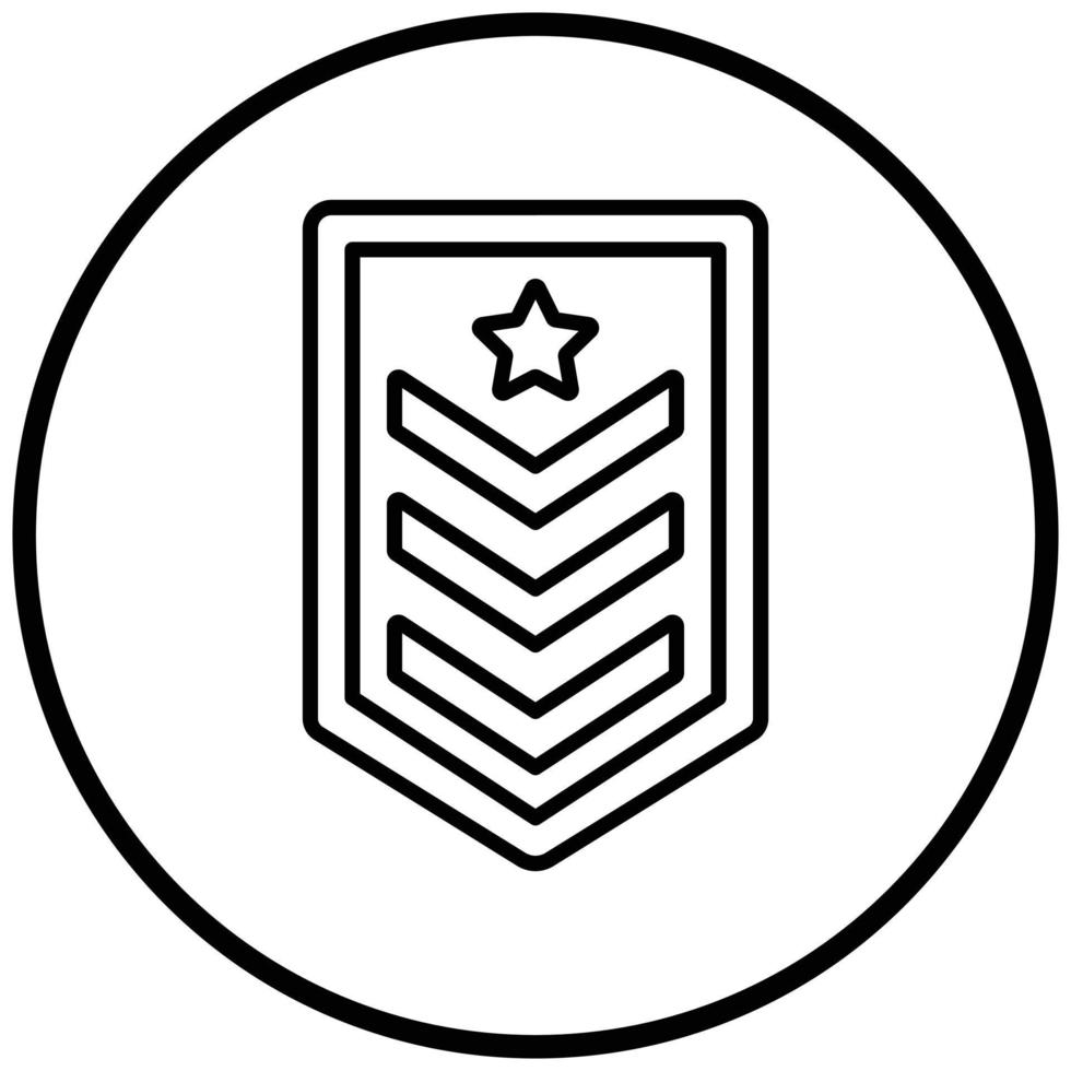 armé chevron ikon stil vektor