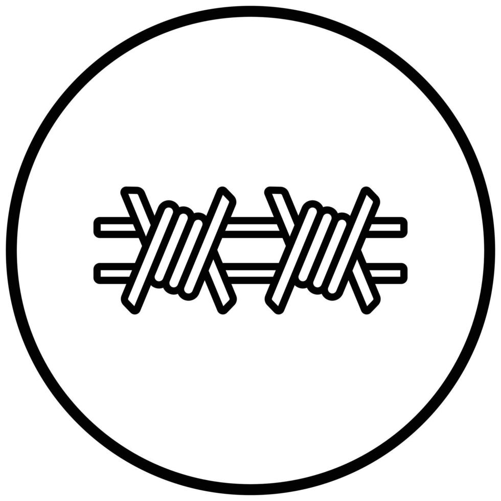 Stacheldraht-Icon-Stil vektor