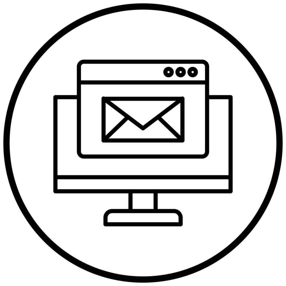 e-postmarknadsföring ikon stil vektor