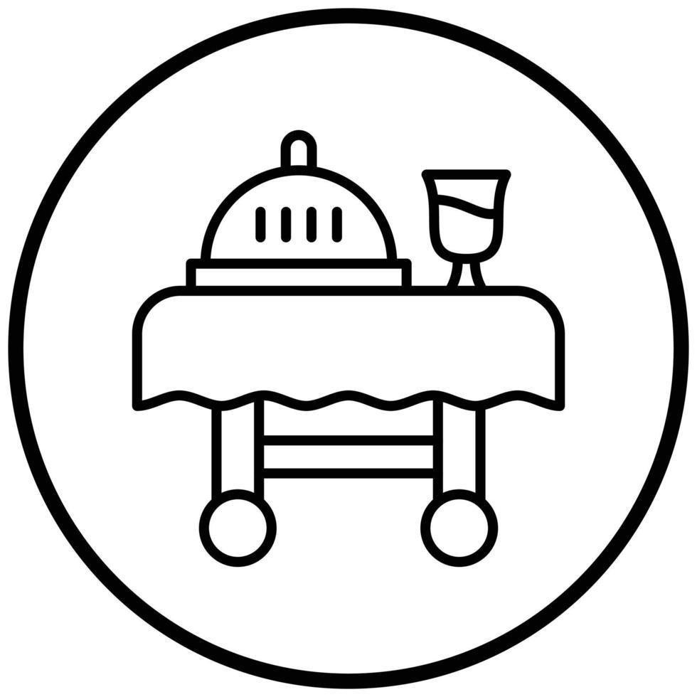 Servierwagen-Icon-Stil vektor