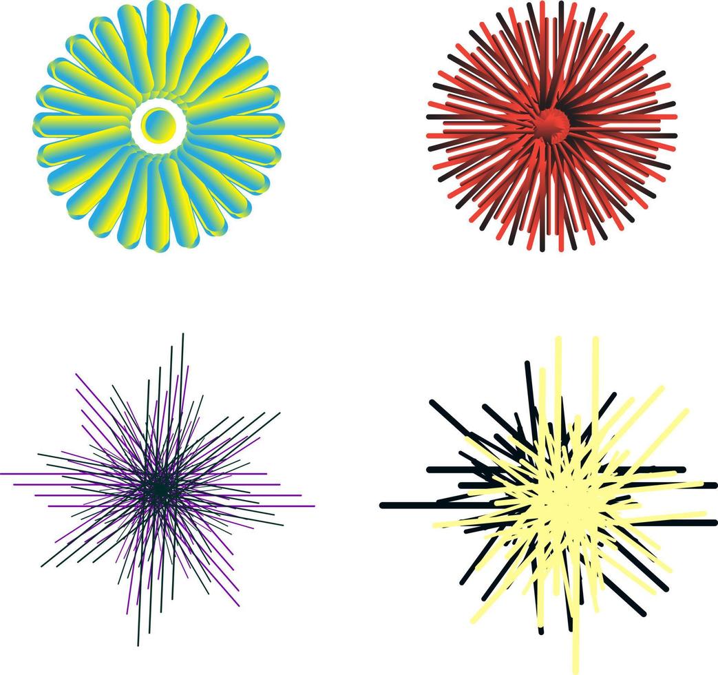 illustration av en uppsättning mandala. perfekt för bröllopsbakgrund. vektor