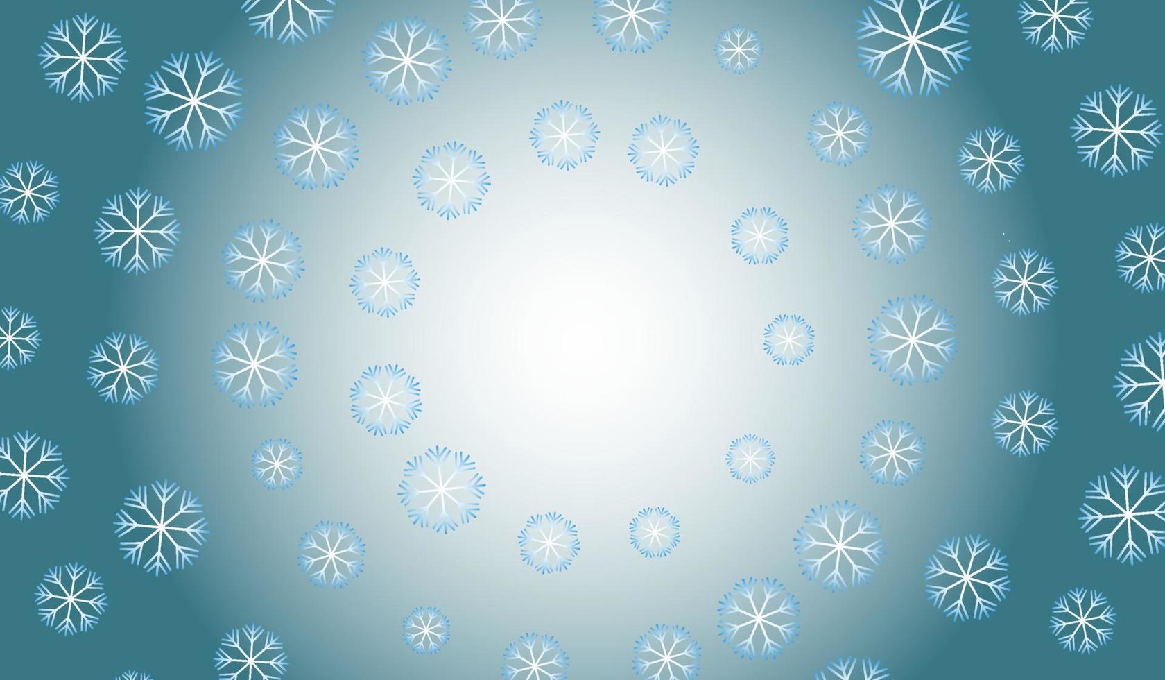 Winterhintergrund mit Schneeflocken. vektor
