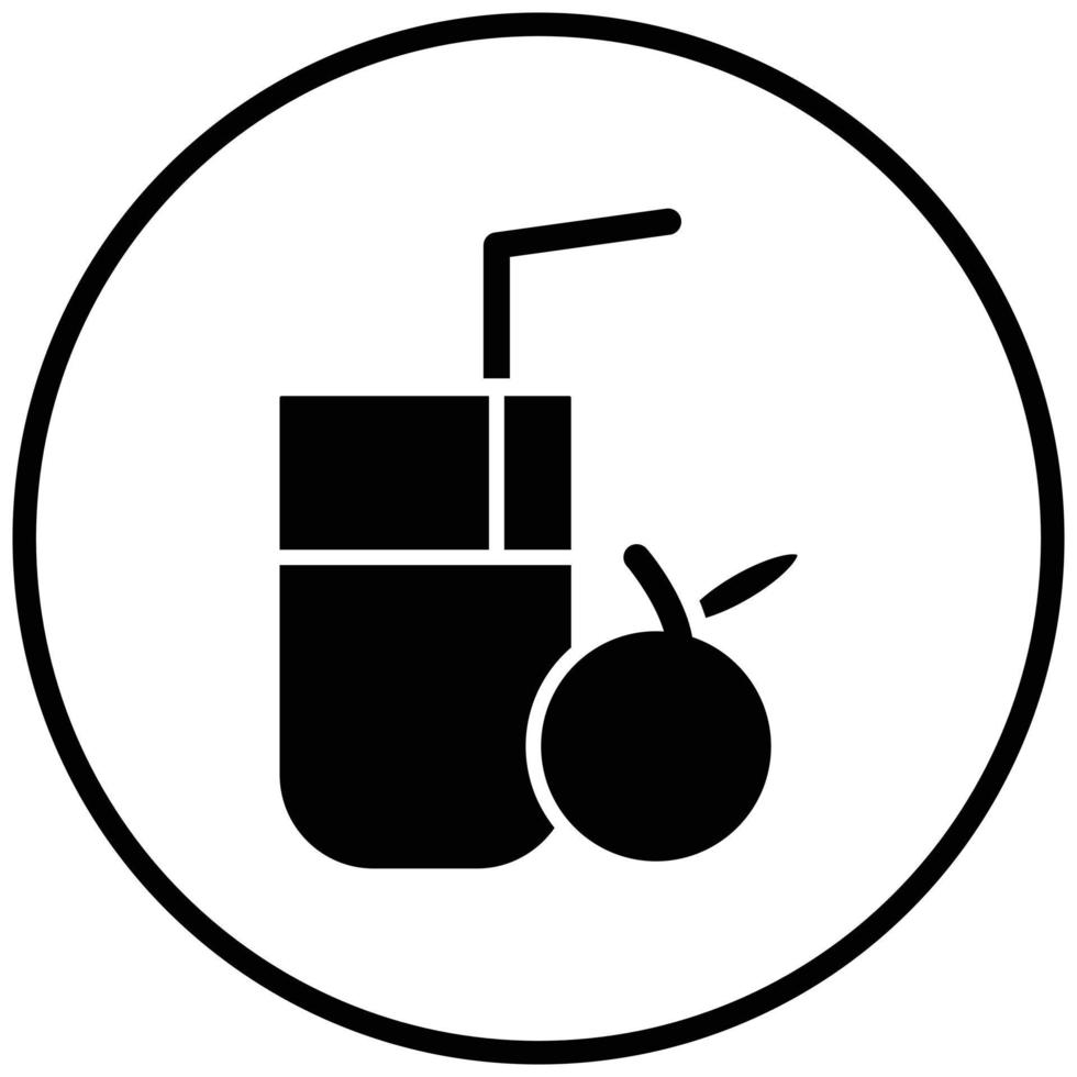 Orangensaft-Icon-Stil vektor