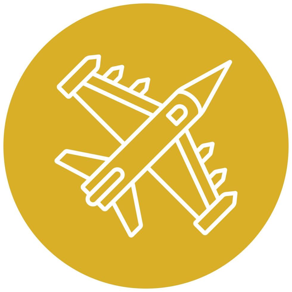 army jet ikon stil vektor