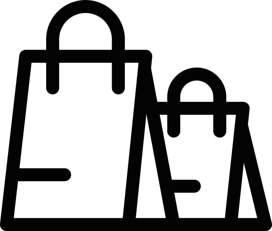 Vektorsymbol für Einkaufstaschen, das leicht geändert oder bearbeitet werden kann vektor