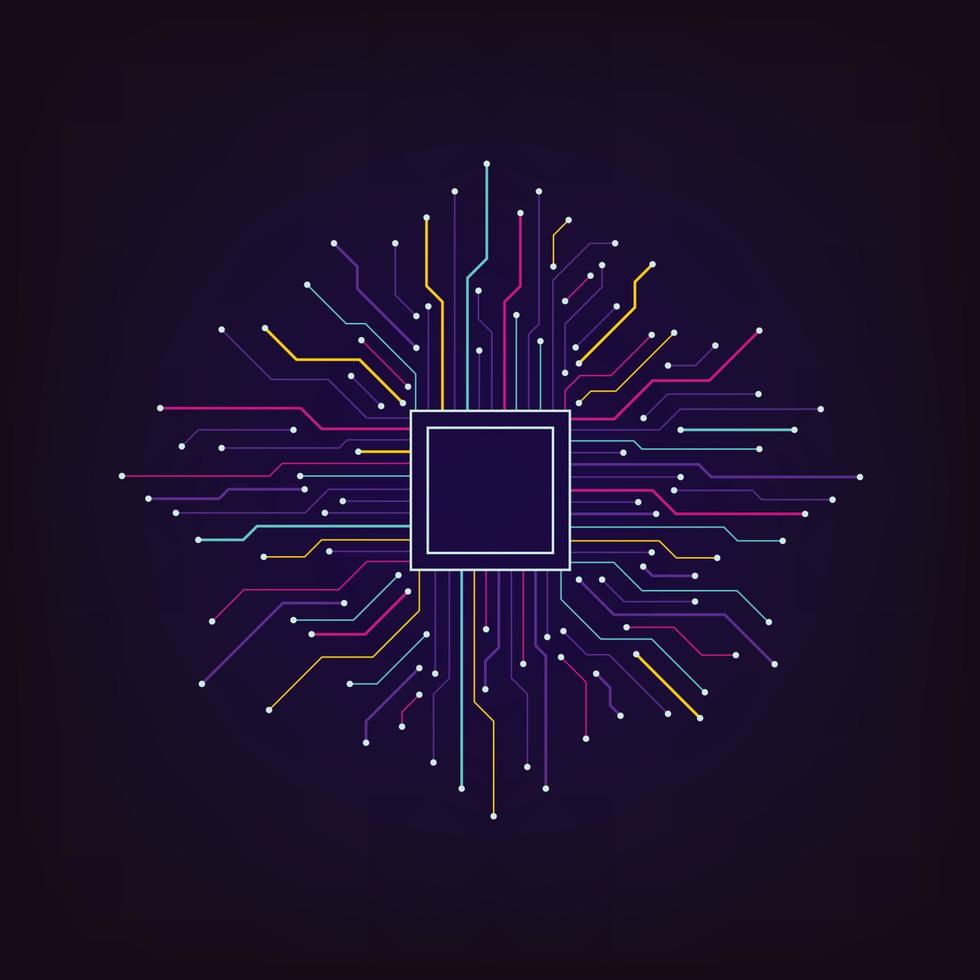 abstrakter digitaler Hintergrund mit Technologieplatinenbeschaffenheit. elektronische Motherboard-Illustration. Kommunikations- und Engineering-Konzept. Vektorillustration vektor