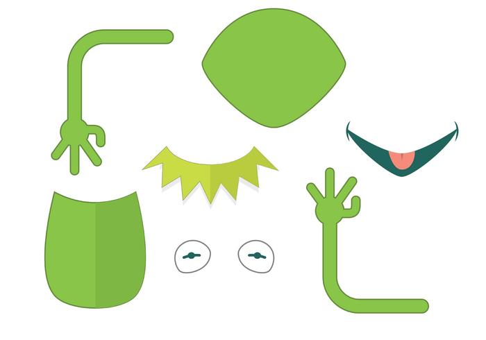 Kermit Frog Vector Parts