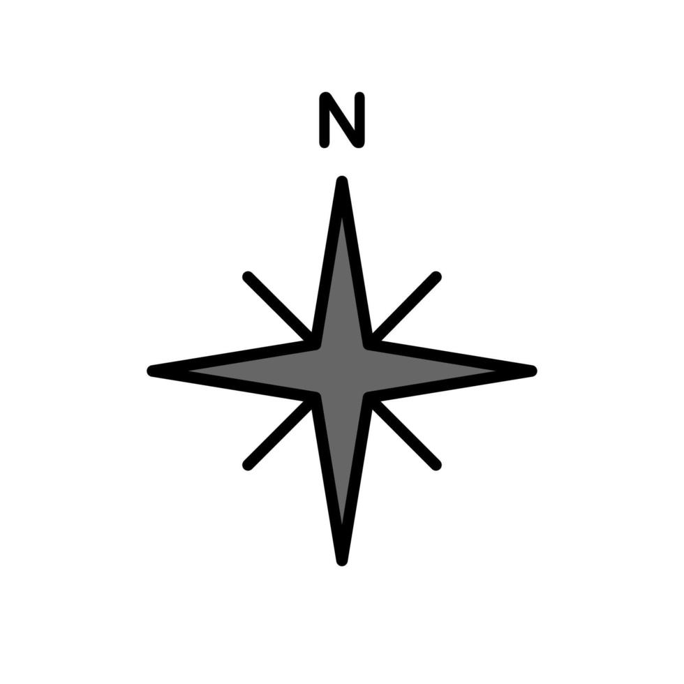 Abbildung Vektorgrafik von Kompass-Icon-Design vektor