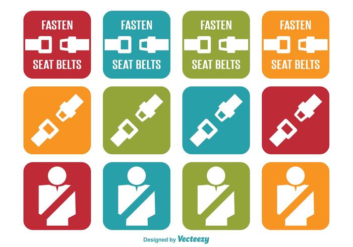 Sicherheitsgurtsymbole vektor