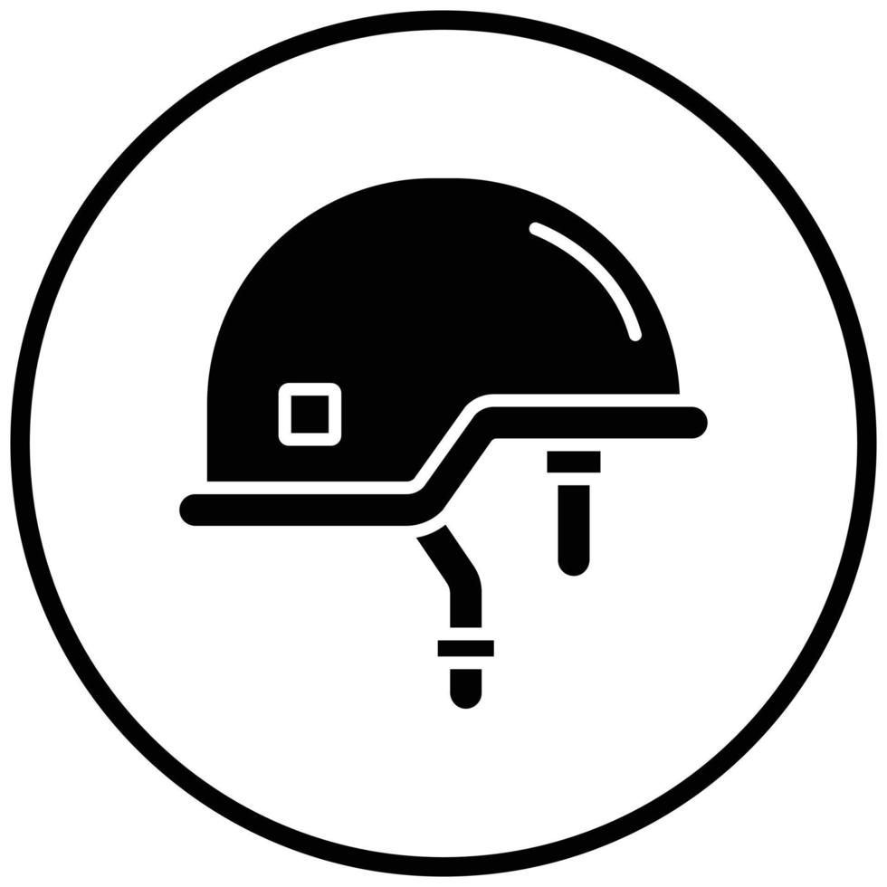 Soldat Helm Icon-Stil vektor