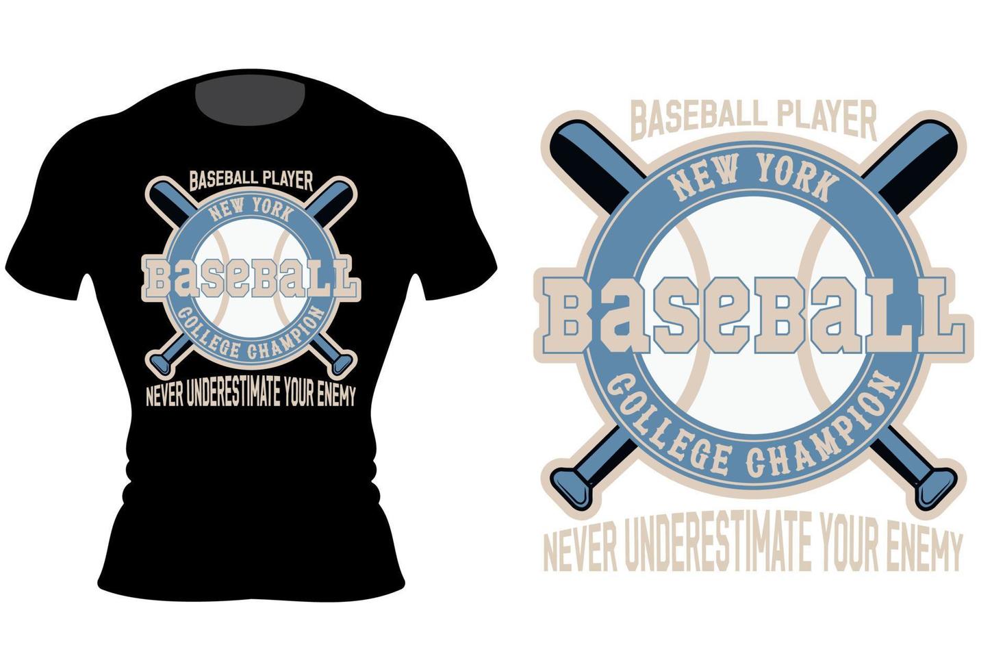 Vintager T - Shirt der Baseballtypografie vektor