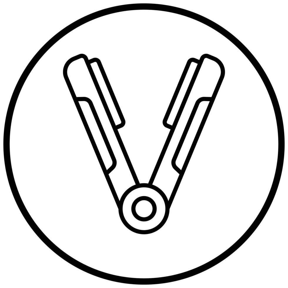 Haareisen-Icon-Stil vektor