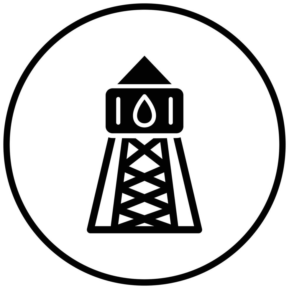 Symbolstil des Wasserturms vektor