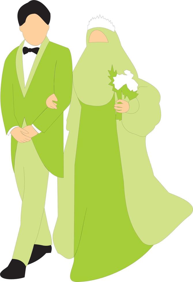 muslimisches Hochzeitspaar vektor