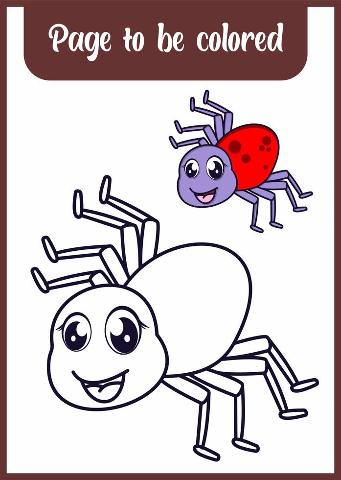 Malbuch für Kinder. Spinne vektor