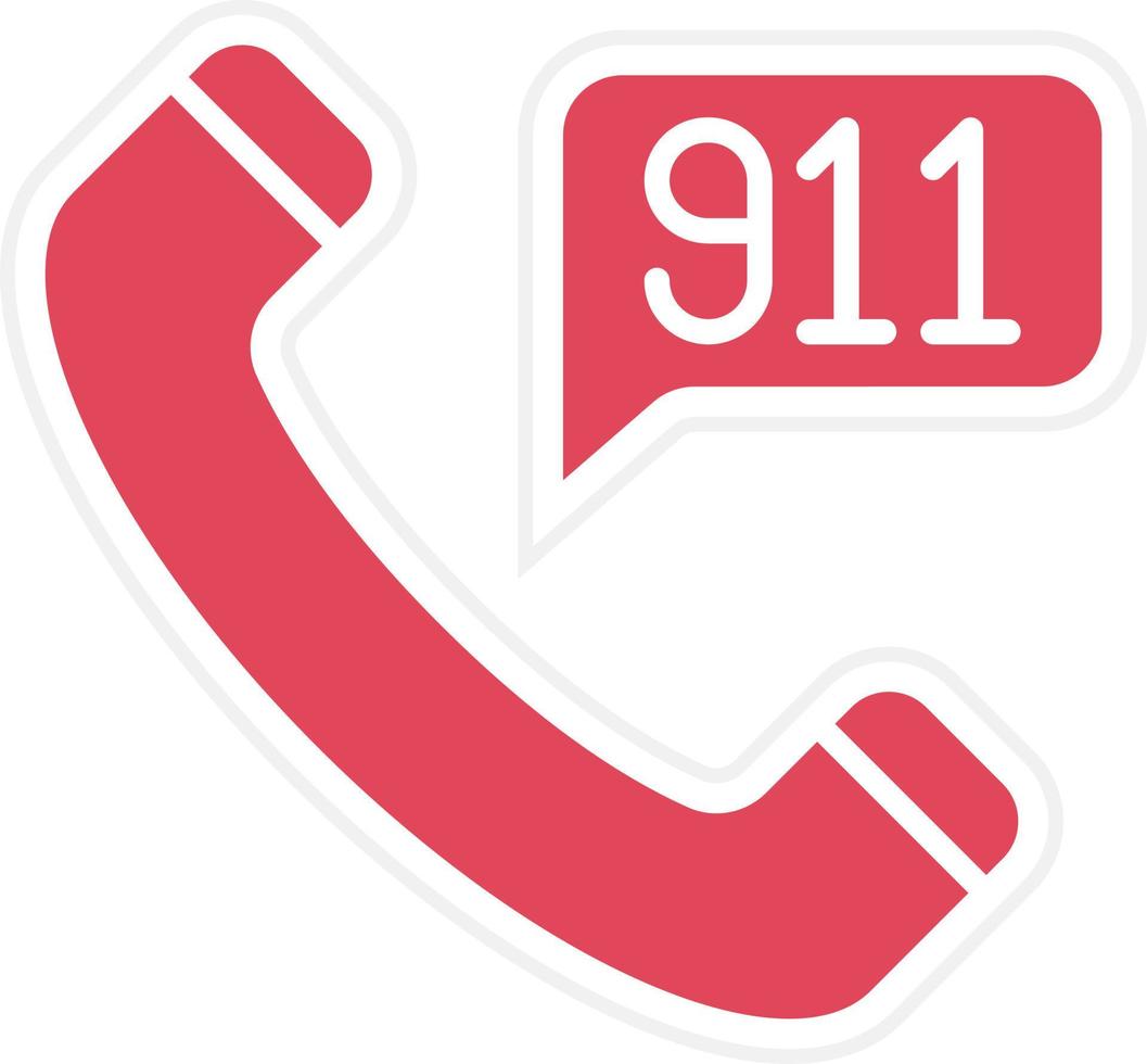 Rufen Sie den 911-Symbolstil an vektor