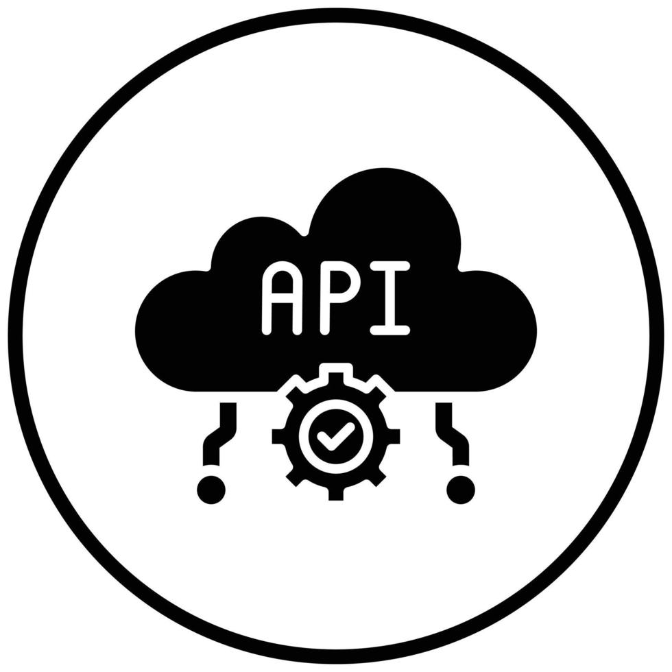 API-Symbolstil vektor