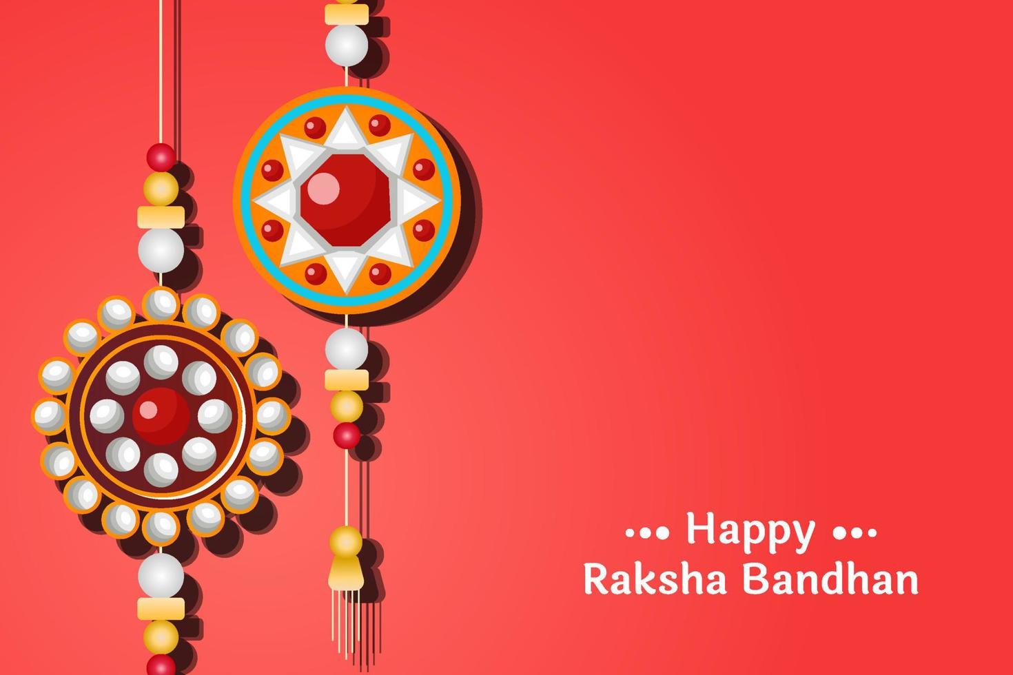 platt glad raksha bandhan bakgrundsillustration vektor