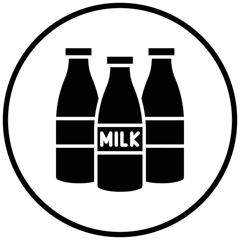 Milchflaschen-Icon-Stil vektor