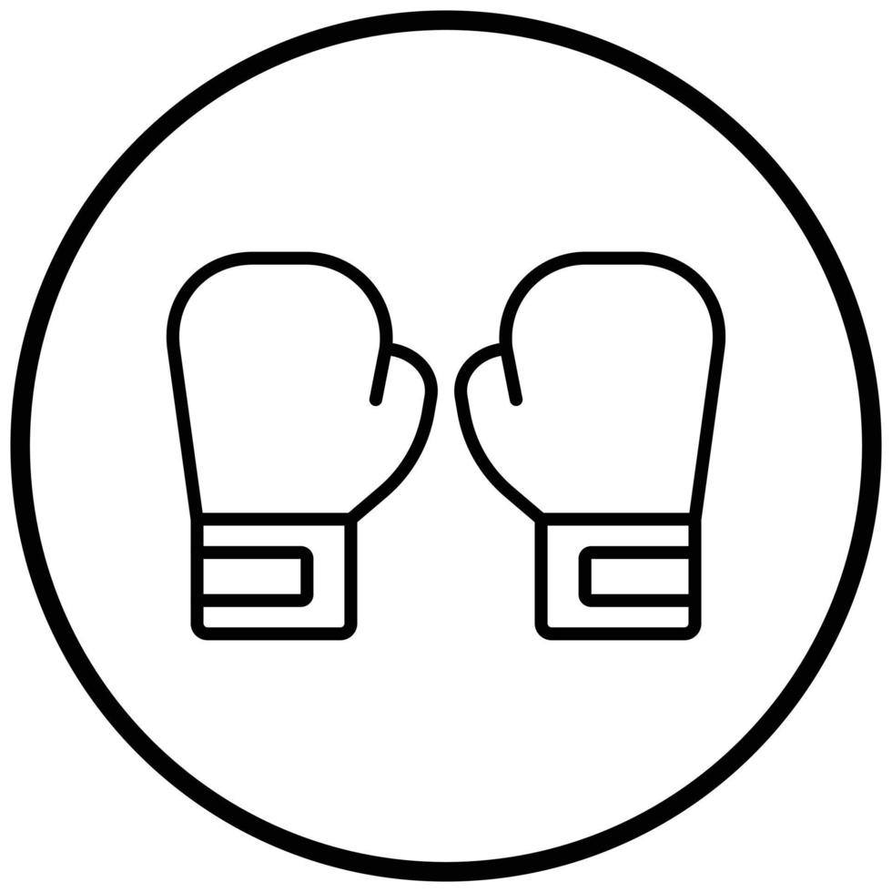 Boxhandschuhe Icon-Stil vektor