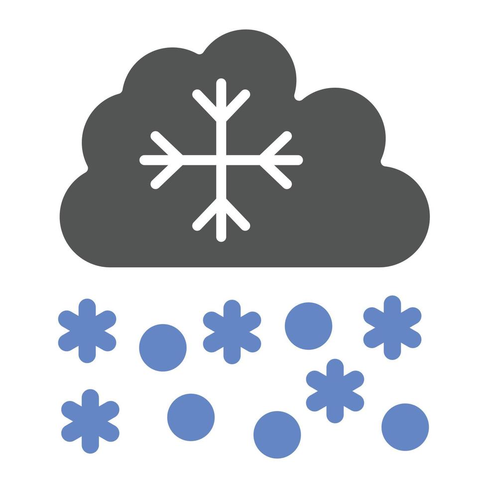 starker Schnee-Icon-Stil vektor