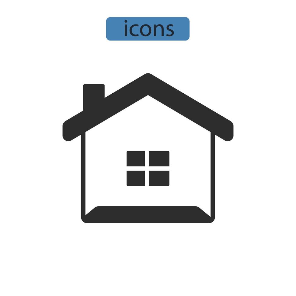 Home-Symbole symbolen Vektorelemente für das Infografik-Web vektor