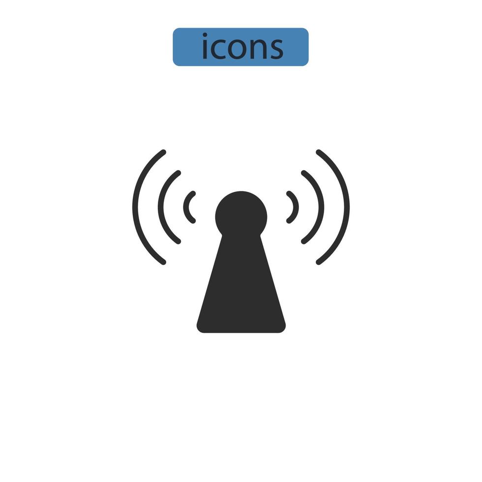 wifi ikoner symbol vektorelement för infographic webben vektor