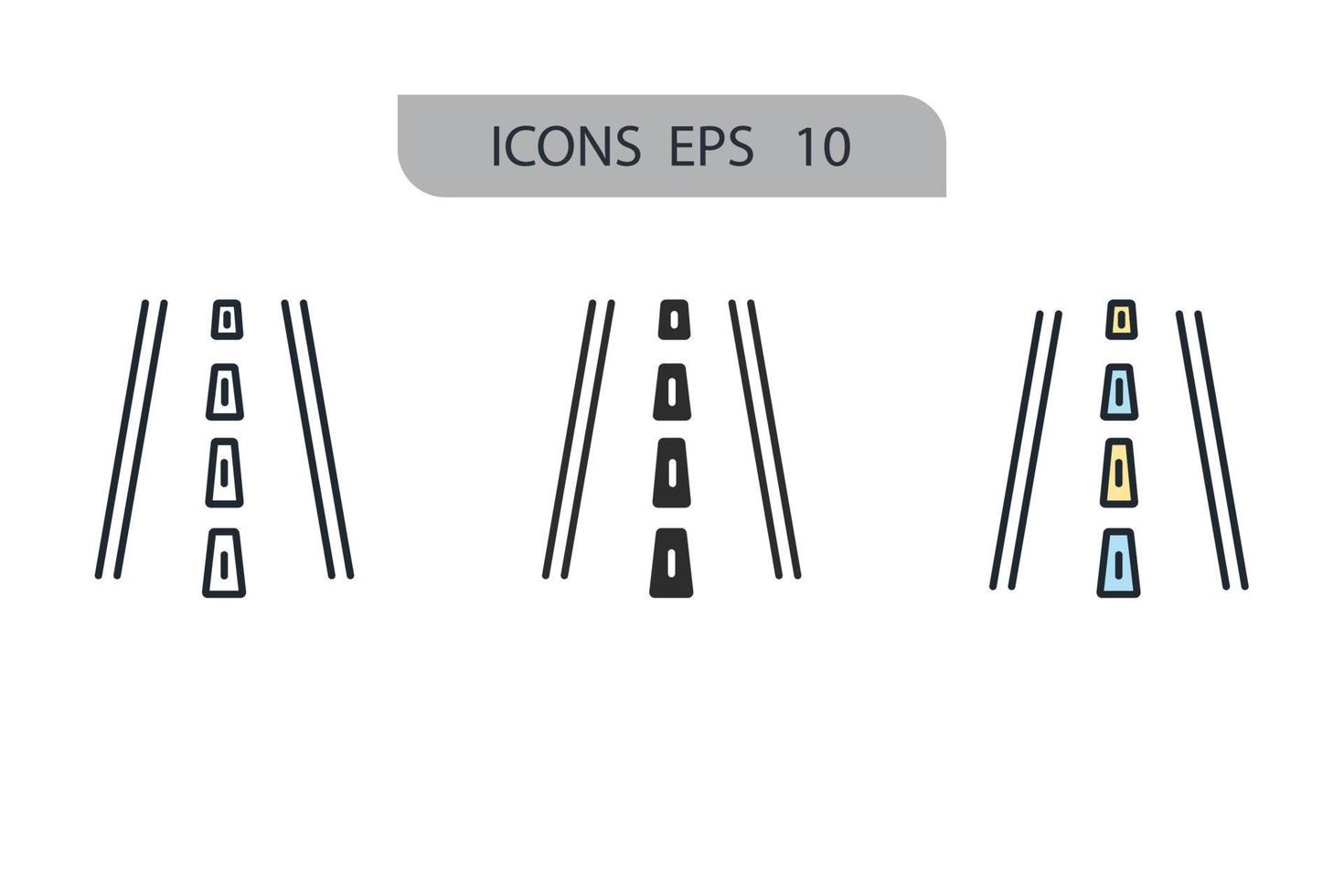 väg ikoner symbol vektorelement för infographic webben vektor