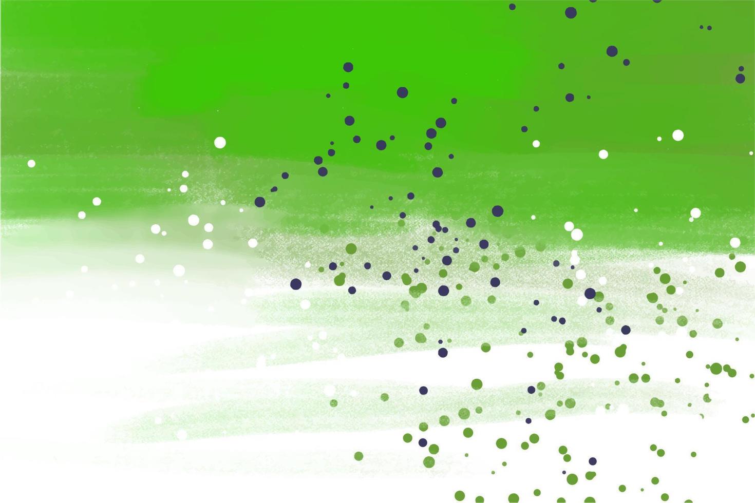 bunter Acrylhintergrund auf weißer Leinwand, grüne Farbe mit Farbspritzern vektor