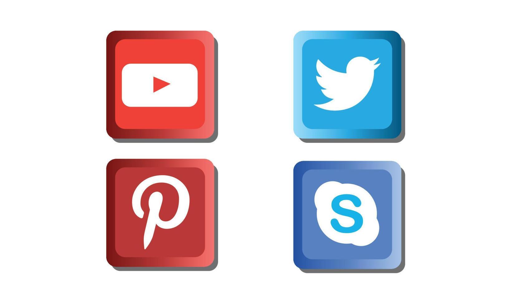 sociala medier ikoner vektor