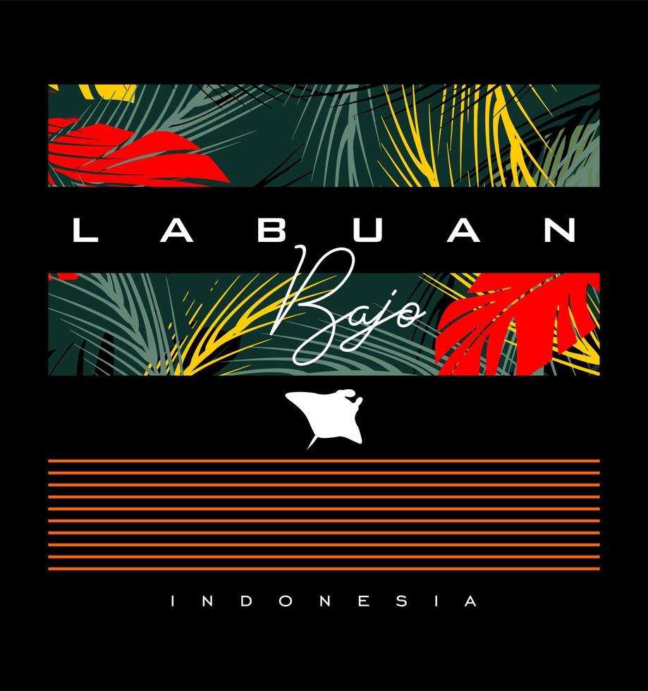 Design der Labuan-Bajo-Inseln vektor