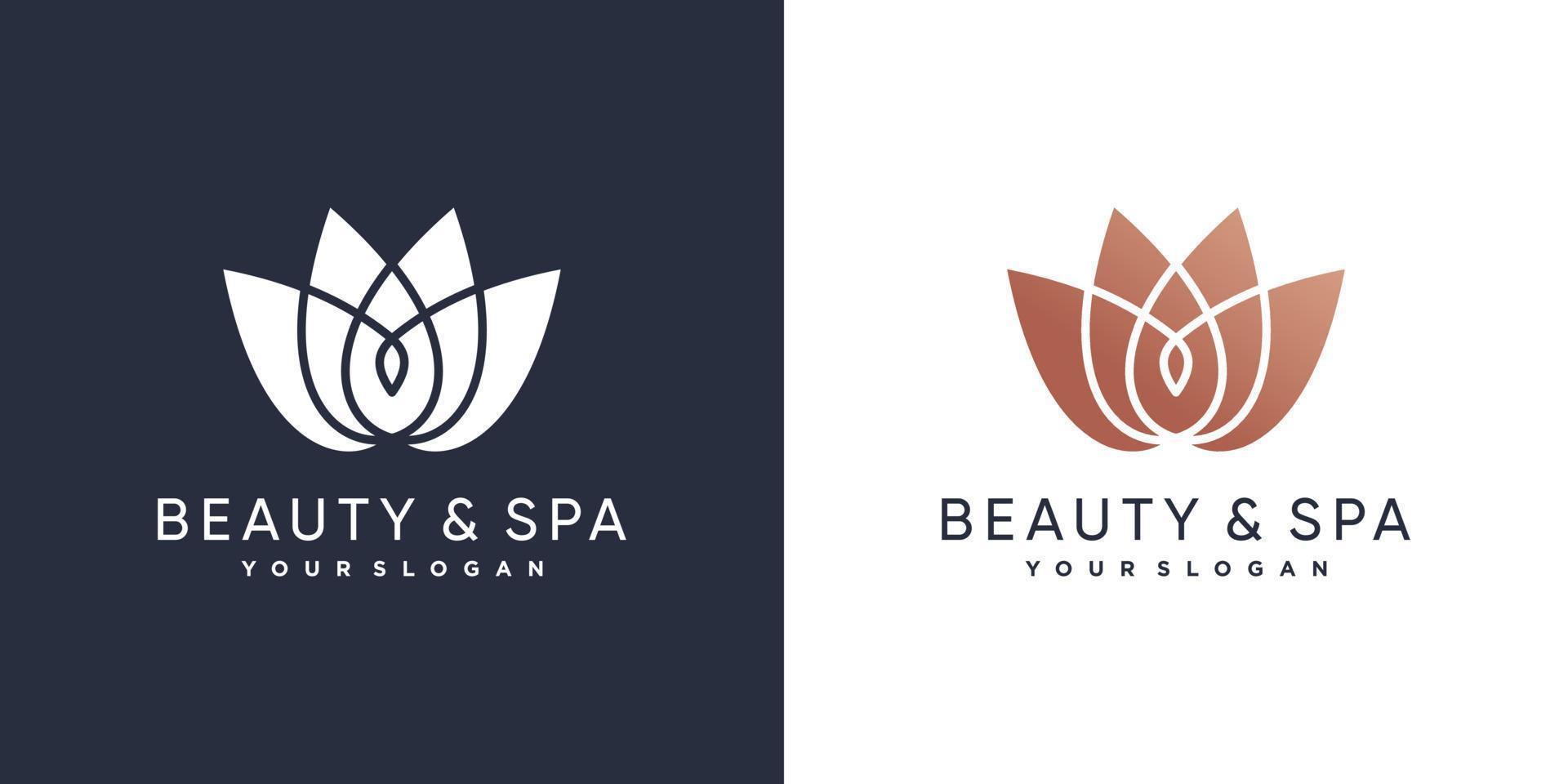 skönhet och spa-logotyp med skönhetslotuskoncept premium vektor del 4