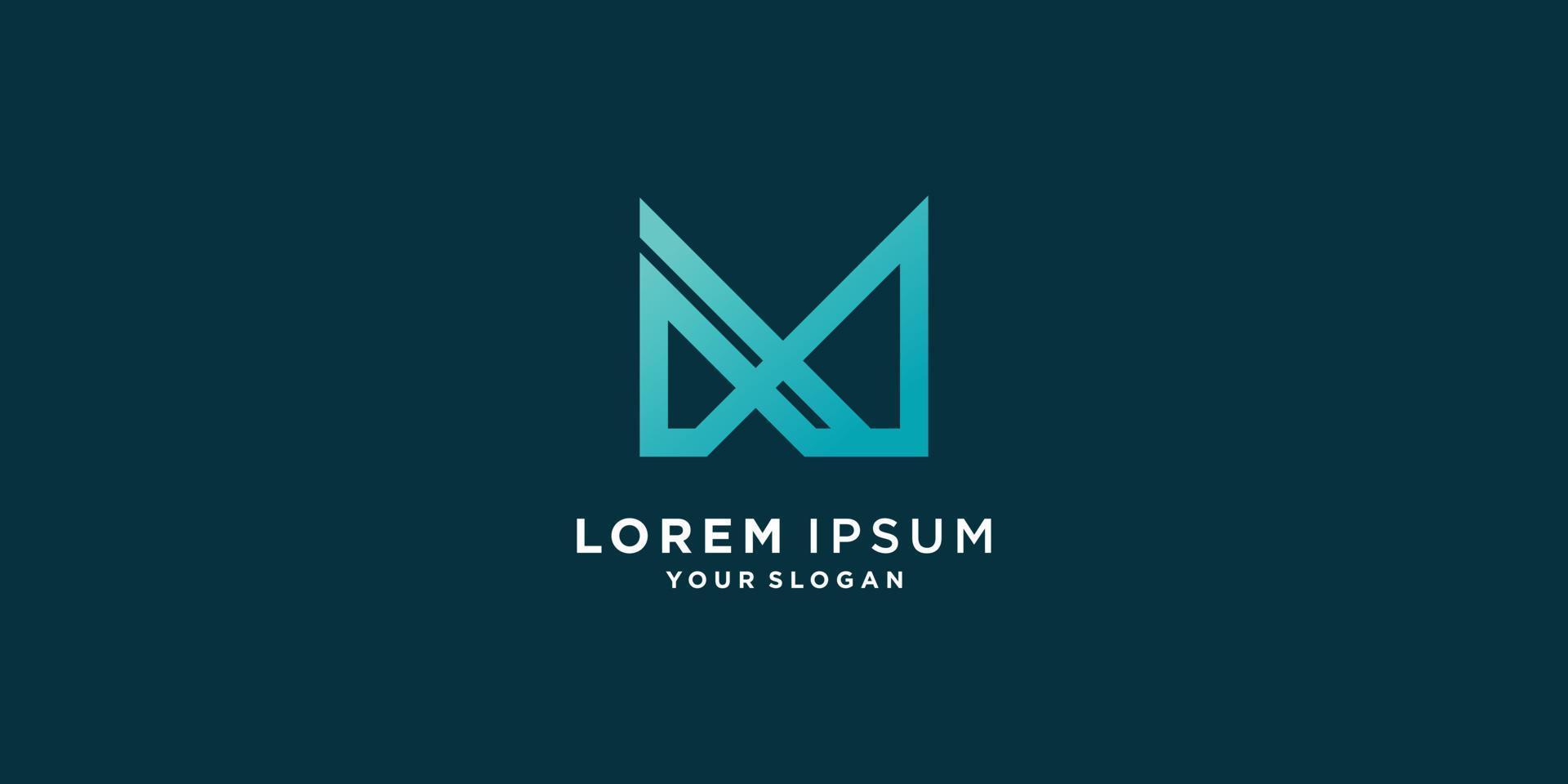 m logotypdesign med modern kreativ stil premium vektor del 3