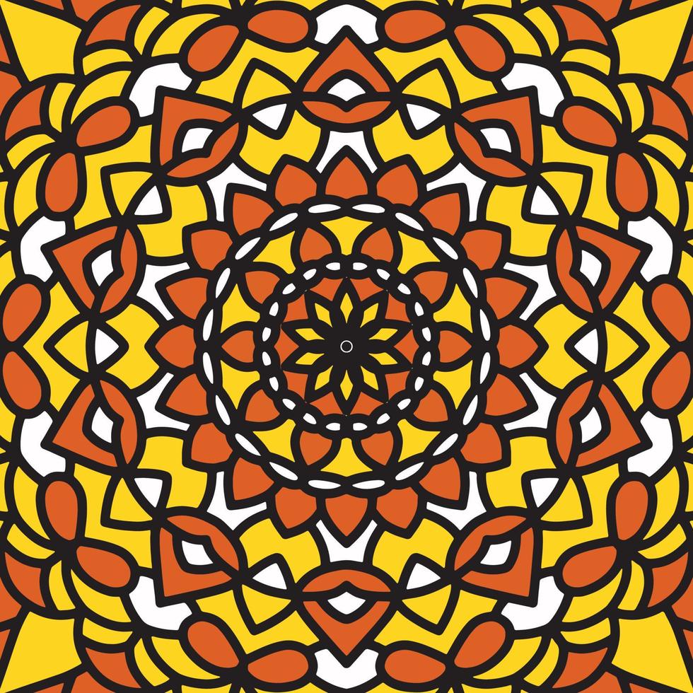 färgglad mandala bakgrund, dekorativa runda ornament. ovanlig blomform. orientalisk vektor, anti-stress terapimönster. väv designelement, vektor