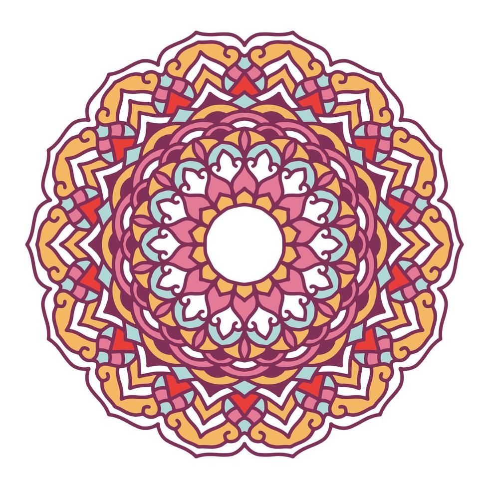 bunter Mandala-Hintergrund, dekorative runde Ornamente. ungewöhnliche Blütenform. orientalischer Vektor, Anti-Stress-Therapiemuster. Designelemente weben, vektor