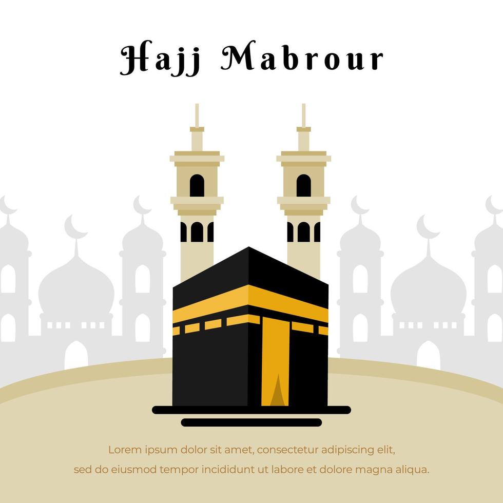 hajj mabrour platt vektorillustration vektor