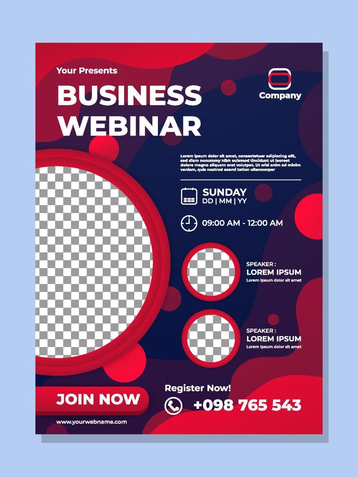 Business-Webinar-Poster-Vorlage vektor