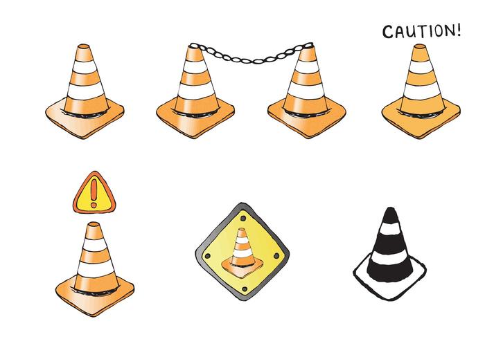 Free Orange Cone Vector Serie