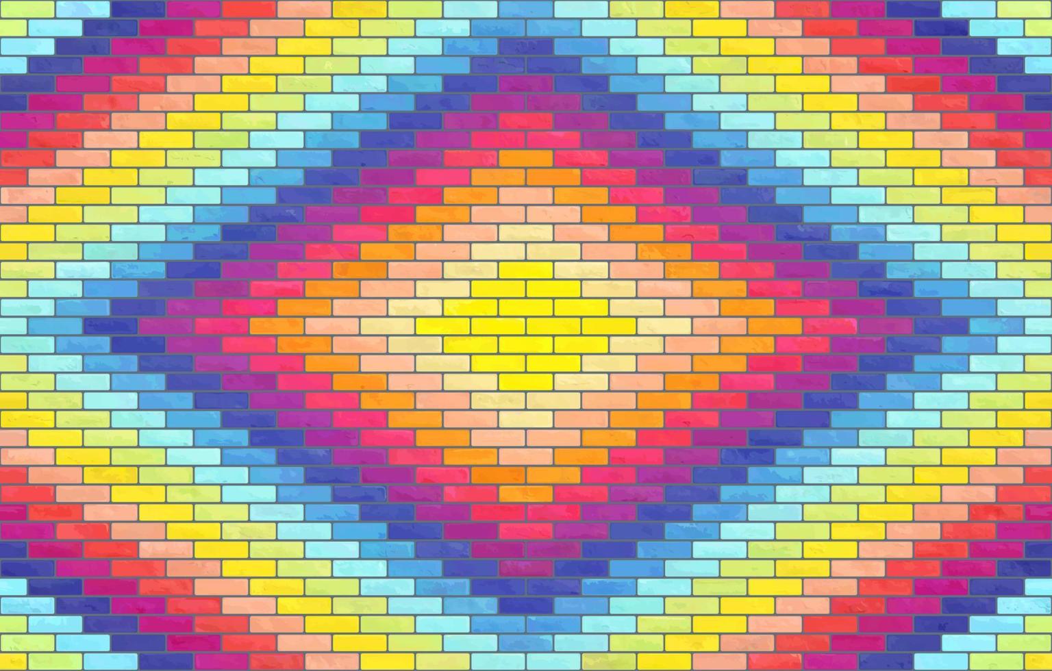 färgglada block tegel vägg mönster textur bakgrund vektor