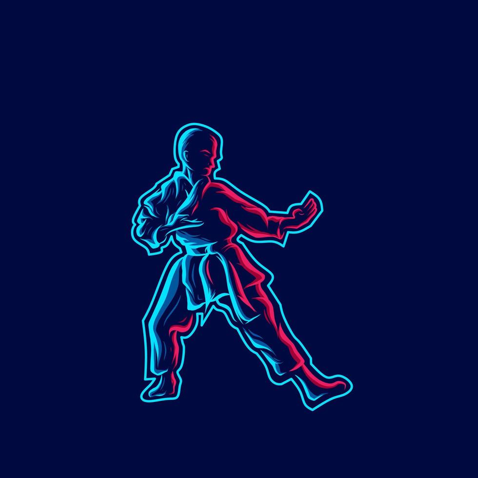 fighting teknik siluett vektor illustration. modern och enkel logotyp för karate, judo och martial. abstrakt vektor illustration. isolerade svart bakgrund för t-shirt.