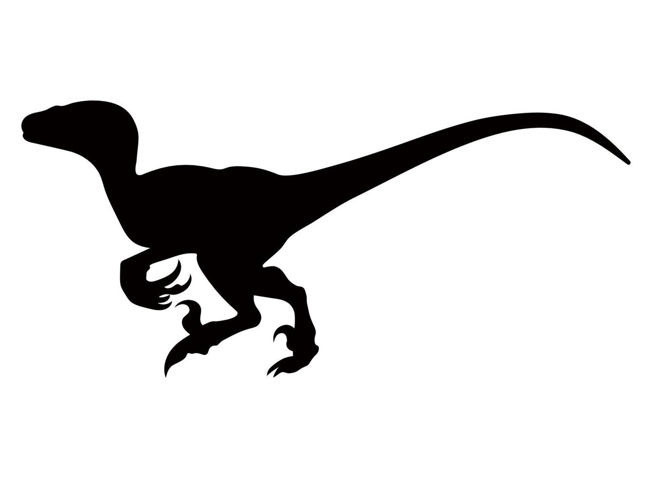 die Silhouette eines Dinosauriers. vektor