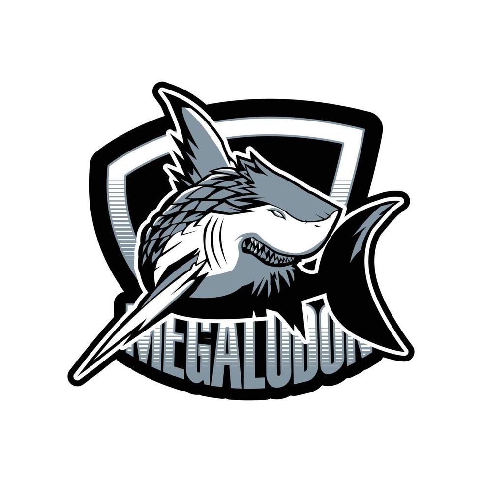 Shark E-Sport Logo Illustration Vektordesign vektor