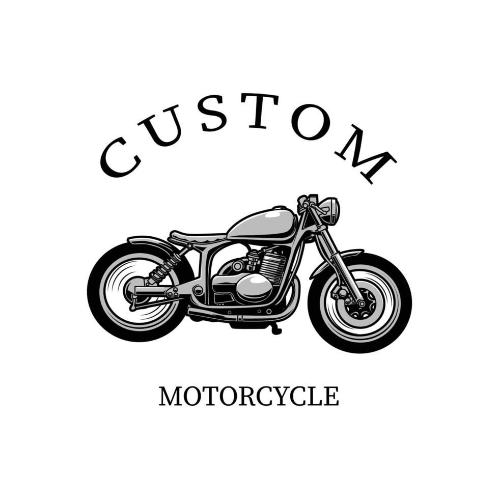 motorcykel klassisk vintage vektor illustration design