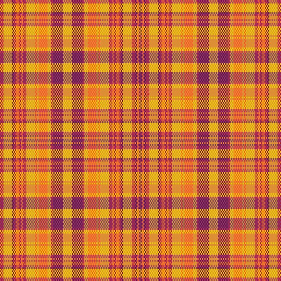 Tartan-Plaidmuster mit Textur und warmer Farbe. vektor