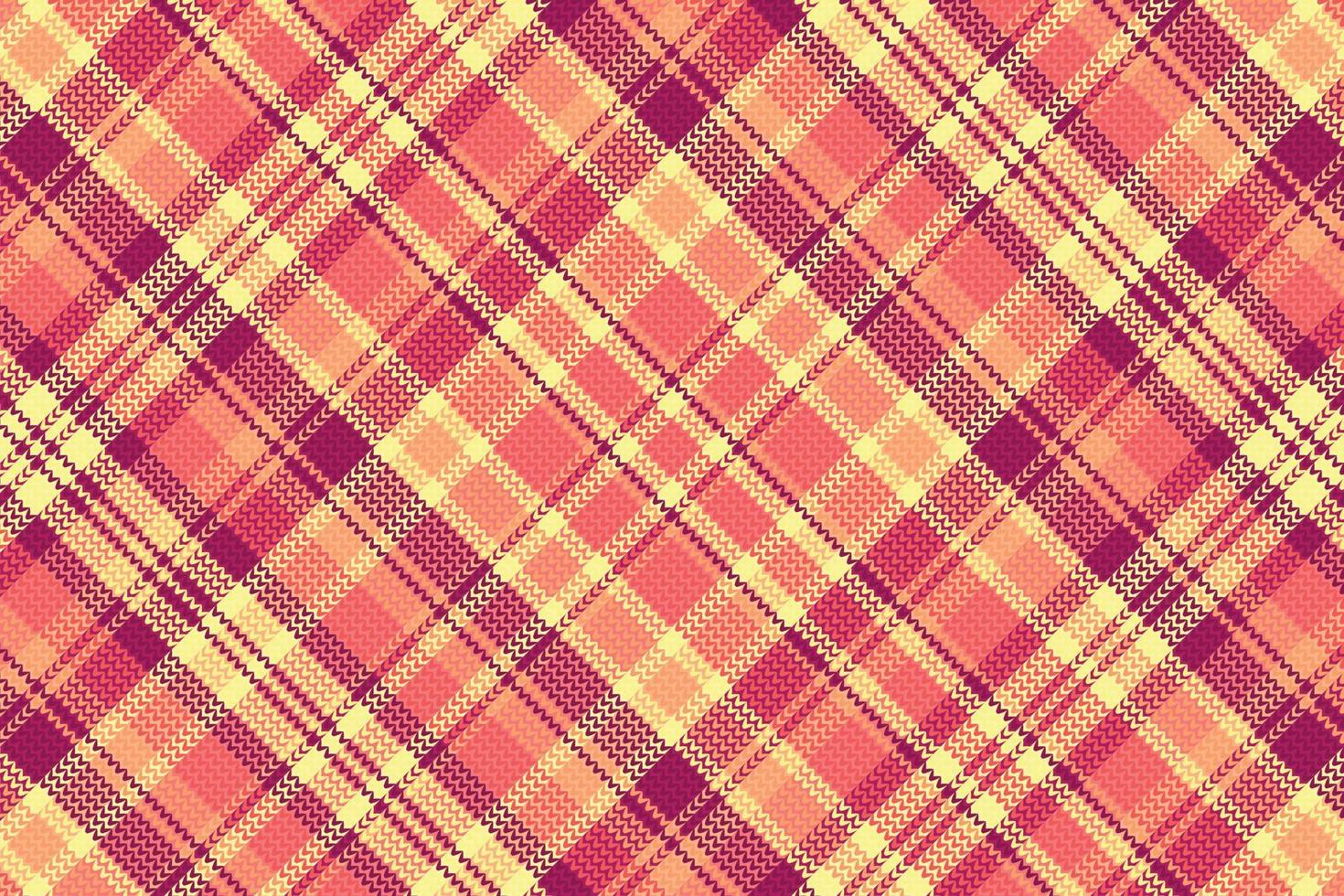 Tartan-Plaidmuster mit Textur und warmer Farbe. vektor