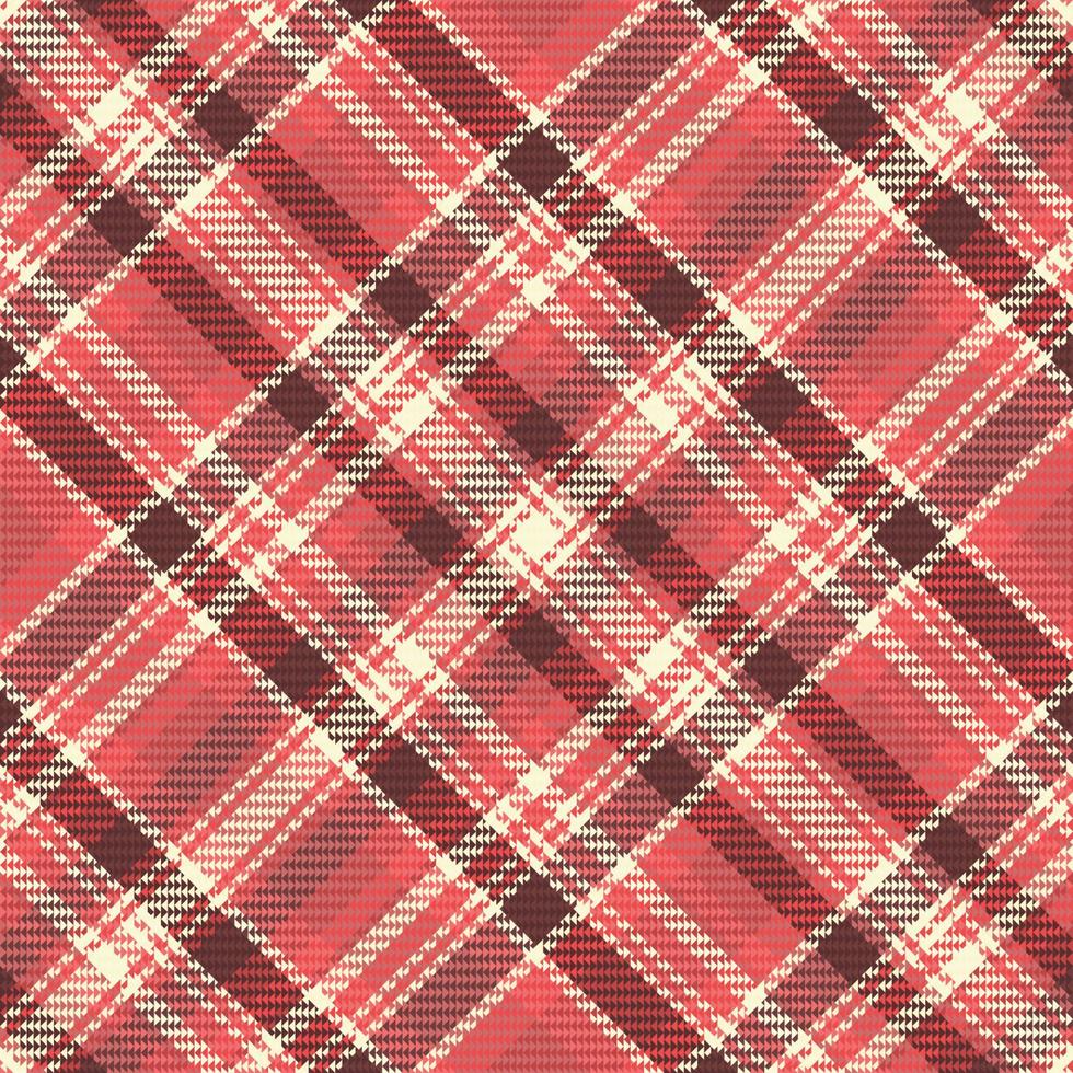 Tartan-Plaidmuster mit Textur und warmer Farbe. vektor