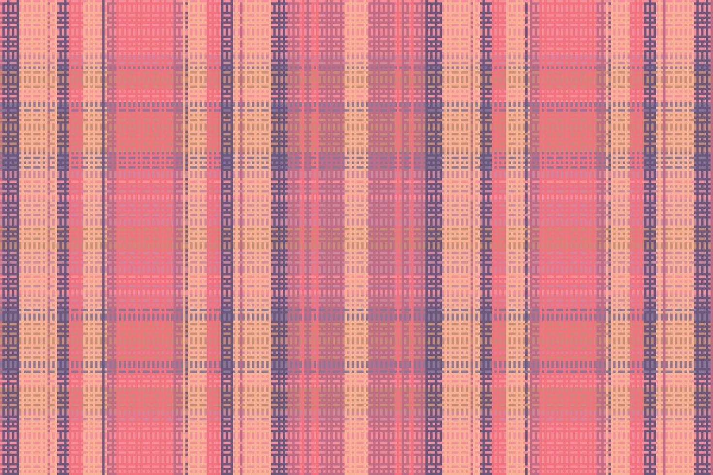 Tartan-Plaidmuster mit Textur und warmer Farbe. vektor