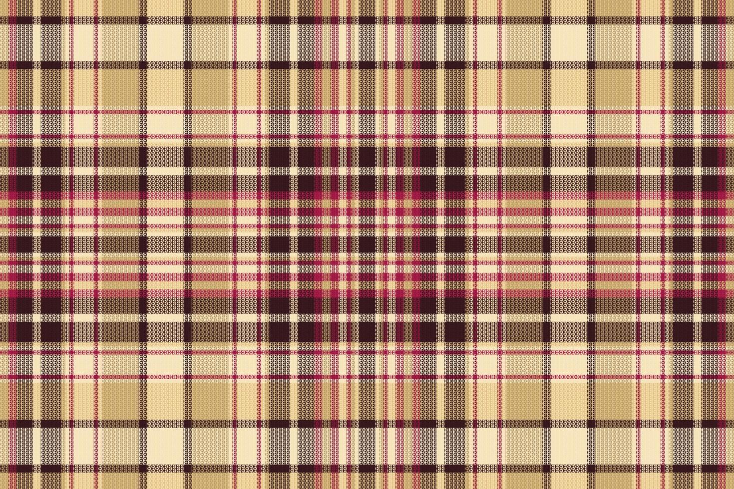 Tartan-Plaidmuster mit Textur und warmer Farbe. vektor